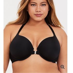 Blk microfiber lightly lined racerback tshirt bra